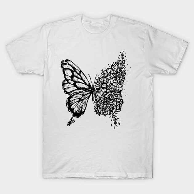 Flower-Fly T-Shirt by LilyMakesArt